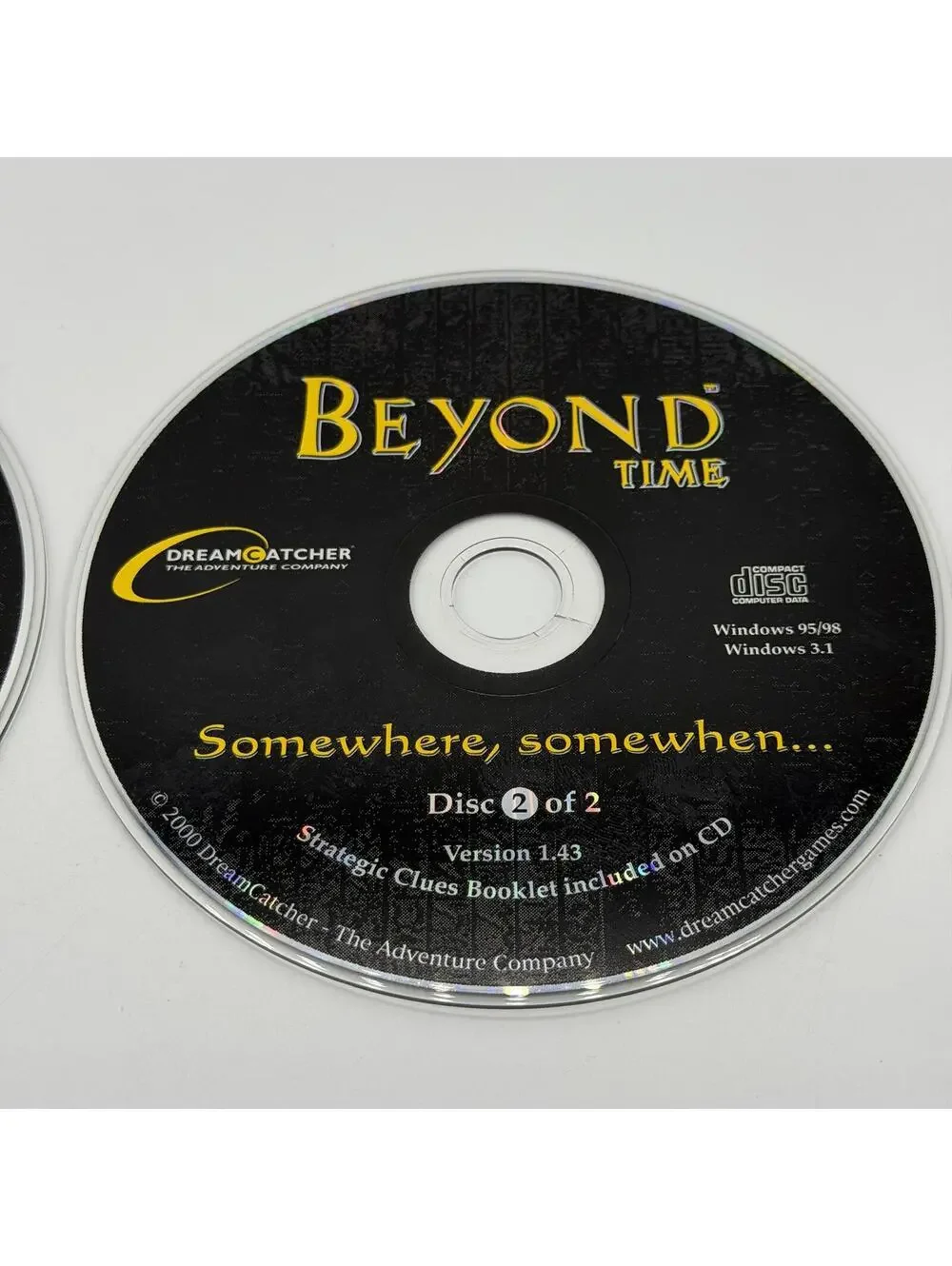Beyond Time (1997)  DreamCatcher - PC CD-ROM Video Game ** Disc Only **
